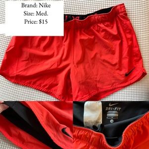 NIKE ATHLETIC SHORTS LINES SPANDEX SHORT INSERT